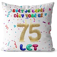 Impar Pillow The world is better thanks to you age 75 - Pillow