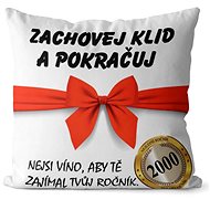 Impar pillow Keep calm - year of birth 2000 - Pillow