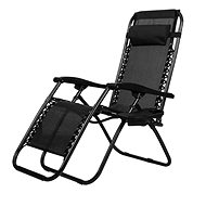 IWHome Polohovatelné lehátko COMFORT černá IWH-10160002 - Zahradní lehátko