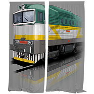 IMPAR Curtains Braille - green,140 × 250 cm - Drape