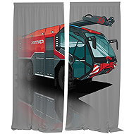 IMPAR Curtains Panther red,140 × 250 cm - Drape