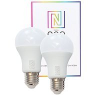 Immax NEO Smart sada 2× žiarovka LED E27 9W farebná a teplá biela, stmievateľná, Zigbee 3.0 - LED žiarovka