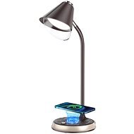 IMMAX LED Finch s Qi nabíjením hnědá se zlatými prvky - Table Lamp