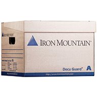 Iron Mountain Box A, 35 × 31 × 25 cm, brown-blue - Archive Box