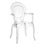 Židle Queen Arm transparentní - Jídelní židle