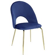 Židle Solie Velvet modro/zlatá - Jídelní židle