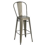 barová židle Paris Back 75cm. metalik - Barová židle
