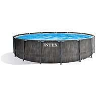 INTEX medence Greywood Premium kivitelben, 457 x 122 cm, (szűrés, létra, szőnyeg, fedő) - Medence