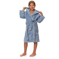 Interkontakt Children's robe with hood Fog Blue 4 years - Bathrobe