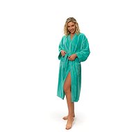 Interkontakt Women's bathrobe kimono Pool Blue XXL - Bathrobe
