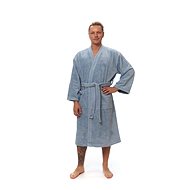 Interkontakt Men's kimono robe Fog Blue M - Bathrobe