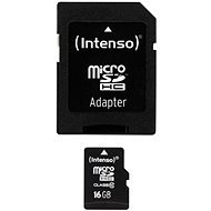 Intenso Micro SDHC 16GB Class 10 + SDHC Adapter - Memory Card