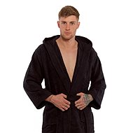 Interkontakt Men's bathrobe 20 Nero Bathrobe size M - Bathrobe