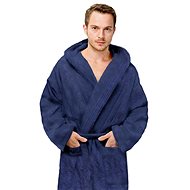 Interkontakt Men's Bathrobe 23 Dark Navy - Bathrobe