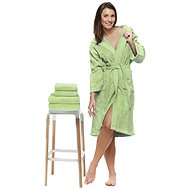 Interkontakt Set 37 Lime bathrobe + bath towel + towels Bathrobe size L - Bathrobe