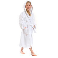 Interkontakt Children's bathrobe with hood, white - Bathrobe