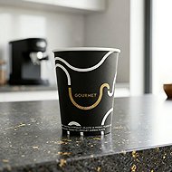 Intertan SA Tessera Paper cup Gourmet black 330 ml, diameter 90 mm, 50 pcs - Drinking Cup