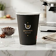 Intertan SA Tessera Paper cup with lid Gourmet, diameter 90 mm, 330 ml, 10 pcs - Drinking Cup