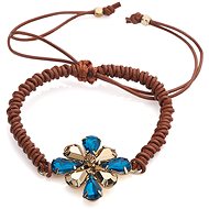 Intrigue Leather bracelet with crystals 59804 - Bracelet