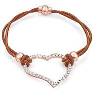 Intrigue Leather bracelet with crystals 60350 - Bracelet