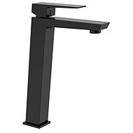 INVENA PAROS TREND basin mixer, tall, black (BU-09-W04-A) - Tap