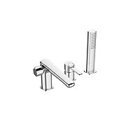 INVENA GLAMOUR 3-hole bath mixer, chrome (BW-02-S01-V) - Tap