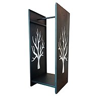 IQ garden Designer with Tree Decor, 100cm, Black - Firewood Rack