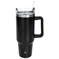 Iris Barcelona Tumbler with straw 1200ml, black - Thermal Mug