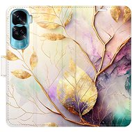 iSaprio Flip case Gold Leaves 02 for Honor 90 Lite 5G - Phone Case