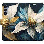 iSaprio Flip Case Gold Flowers for Samsung Galaxy A25 5G - Phone Case