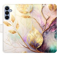 iSaprio Flip case Gold Leaves 02 for Samsung Galaxy A25 5G - Phone Case