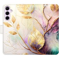iSaprio Flip case Gold Leaves 02 for Samsung Galaxy A35 5G - Phone Case