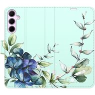 iSaprio Flip Case Blue Flowers for Samsung Galaxy A35 5G - Phone Case
