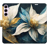 iSaprio Flip Case Gold Flowers for Samsung Galaxy A55 5G - Phone Case
