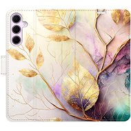 iSaprio Flip case Gold Leaves 02 for Samsung Galaxy A55 5G - Phone Case