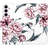 iSaprio Flip Case Pink Flowers for Samsung Galaxy A55 5G - Phone Case