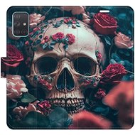iSaprio Flip case Skull in Roses 02 for Samsung Galaxy A71 - Phone Case