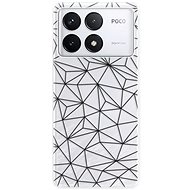 iSaprio Abstract Triangles 03 - black - Poco F6 Pro - Phone Cover