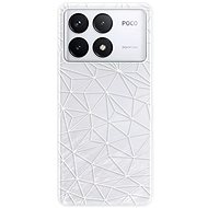 iSaprio Abstract Triangles 03 - white - Poco F6 Pro - Phone Cover