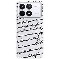 iSaprio Handwriting 01 - black - Poco F6 Pro - Phone Cover