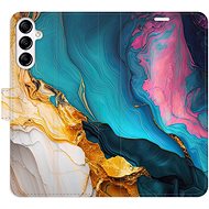 iSaprio Flip Case Colourful Marble for Samsung Galaxy A14 / A14 5G - Phone Case