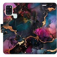 iSaprio Flip Case Dark Marble for Samsung Galaxy A21s - Phone Case