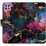 iSaprio Flip Case Dark Marble for Samsung Galaxy A22 5G - Phone Case