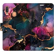 iSaprio Flip Case Dark Marble for Samsung Galaxy A40 - Phone Case