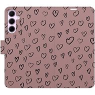 iSaprio Flip case Heart Dark 02 for Samsung Galaxy A55 5G - Phone Case
