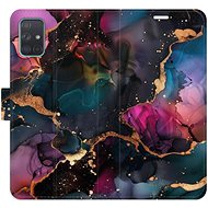 iSaprio Flip Case Dark Marble for Samsung Galaxy A71 - Phone Case
