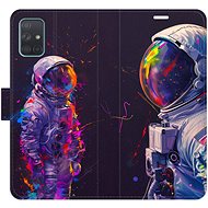 iSaprio Flip Case Neon Astronaut 02 for Samsung Galaxy A71 - Phone Case
