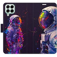 iSaprio Flip Case Neon Astronaut 02 for Samsung Galaxy M53 5G - Phone Case