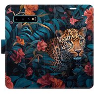 iSaprio Flip Case Flower Jaguar 02 for Samsung Galaxy S10 - Phone Case