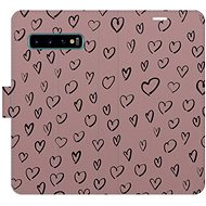 iSaprio Flip case Heart Dark 02 for Samsung Galaxy S10 - Phone Case